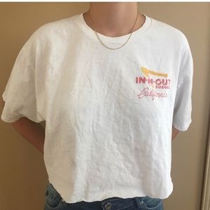 VINTAGE IN AND OUT CROPPED T SHIRT